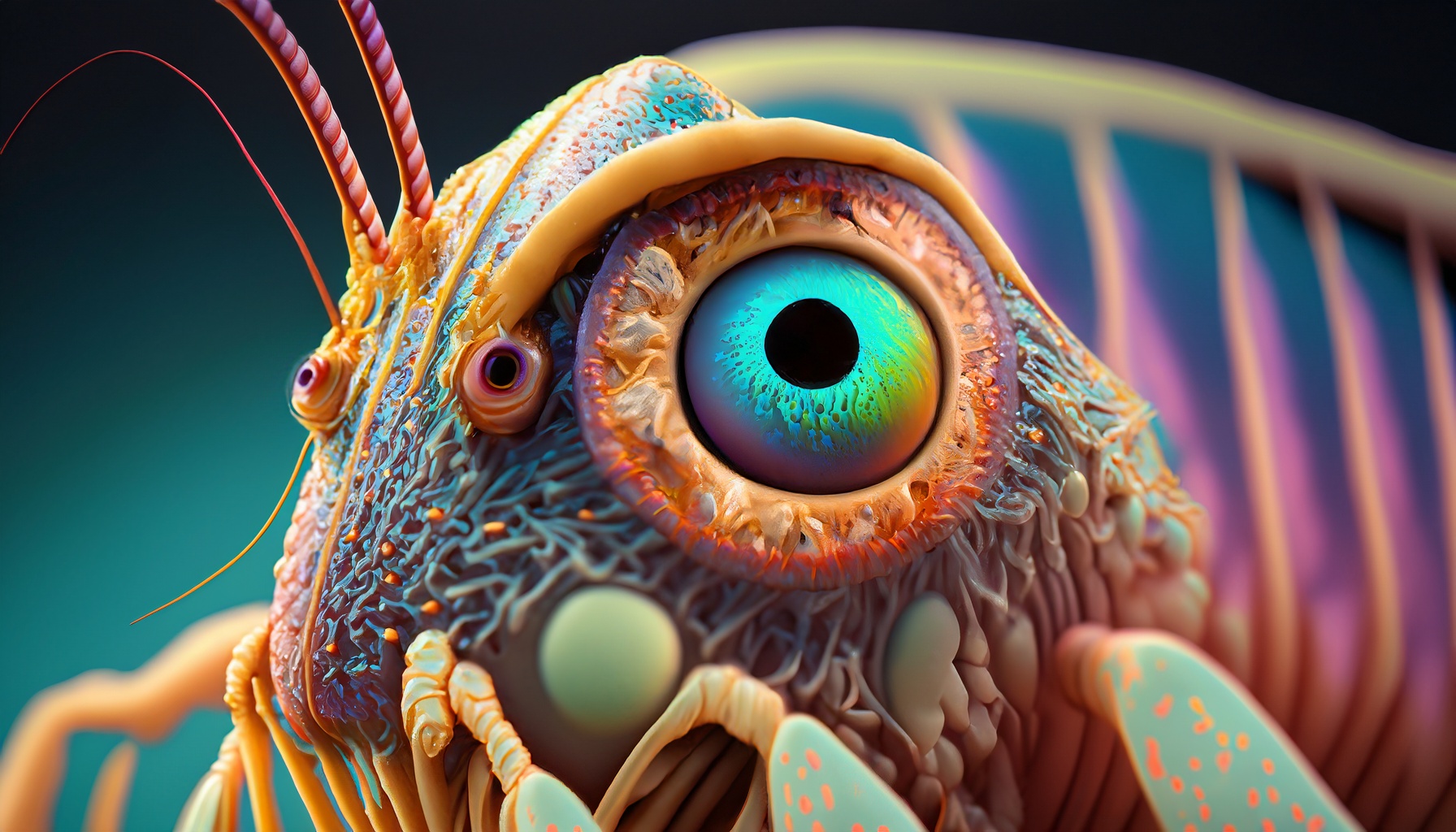 The mantis shrimp has the most complex eyes in the animal kingdom