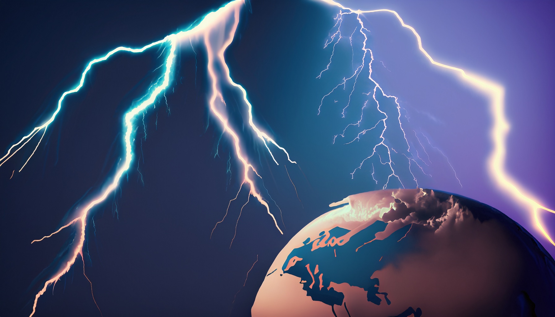 The Earth is struck by lightning about 100 times per second