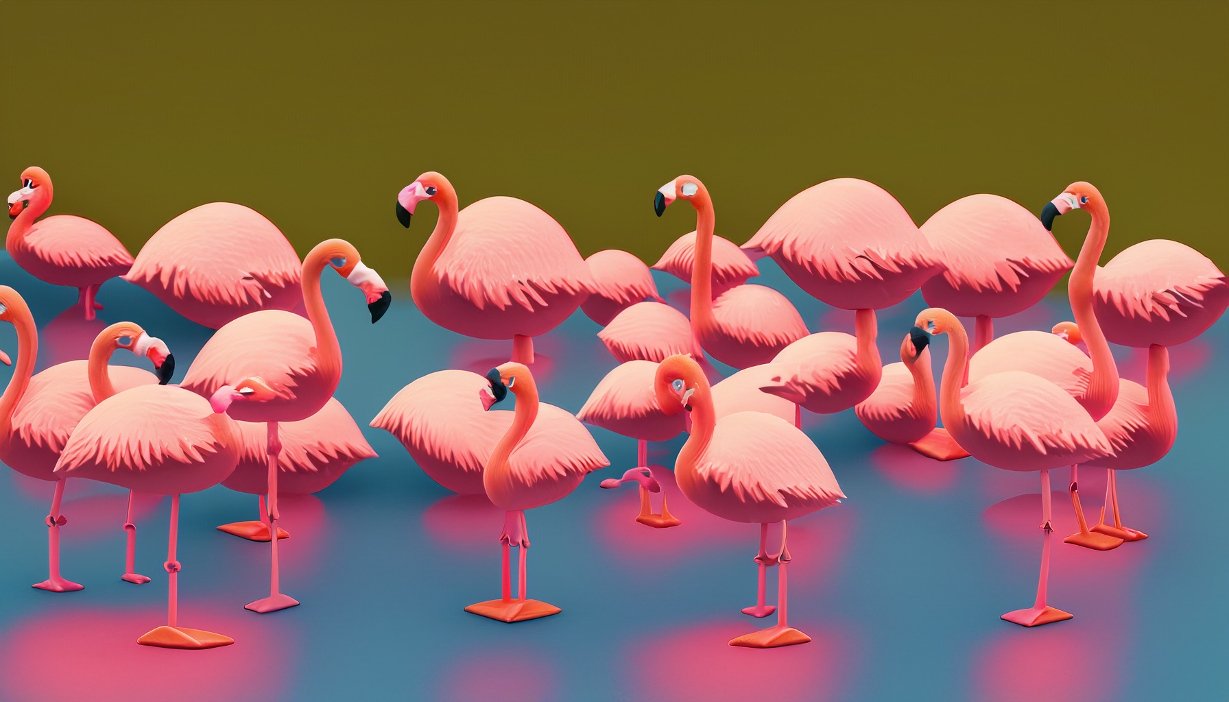 A group of flamingos is called a ‘flamboyance’