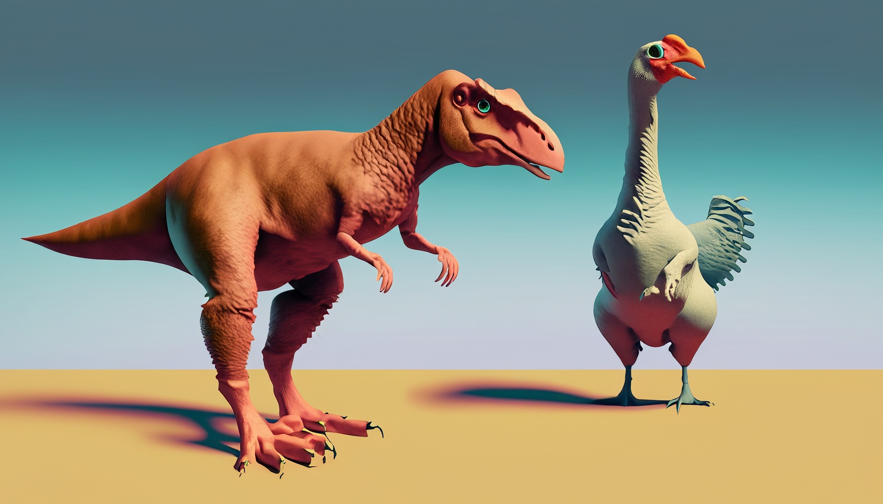 Chickens are the closest living relatives of the Tyrannosaurus rex