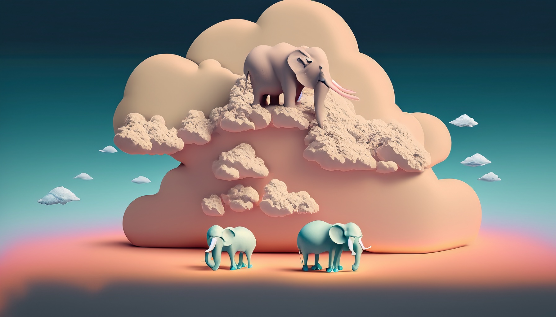 The average cloud weighs as much as 100 elephants